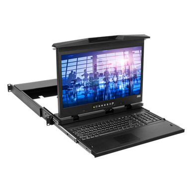 DK1417-X 17" 1U Dual Slides Ultra Short Depth LCD Console Drawer