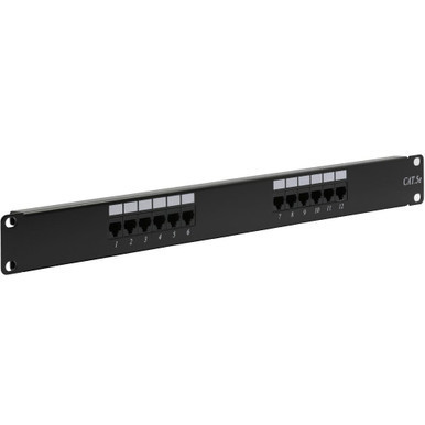 Cat5e Patch Panel - 12 Port Cat 5E Enhanced ATT/EIA - Server Racks Online