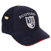 GC208E-NA Scotland Golf Crest (BM), Tees, Red Tartan - Navy