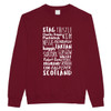 Scottish font multiple phrases sweatshirt