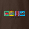 London 4 squares - telephone box  Kids T-Shirt