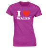 White I Heart Wales Adult T-Shirt