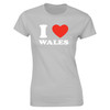 White I Heart Wales Adult T-Shirt