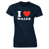 White I Heart Wales Adult T-Shirt