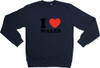Black I Love Wales Sweatshirt - Adult