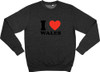 Black I Love Wales Sweatshirt - Adult