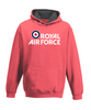 Kid's Royal Air Force printed contrast hoodie - Red / Black