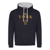 York england golden 3 lions printed contrast hoodie