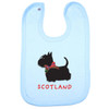 Scottie Dog Tartan Bow Baby Bib