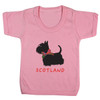 Scottie Dog Tartan Bow Baby T-shirt