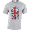 (HP)#Distressed Union Jack Print T-Shirt