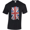 (HP)#Distressed Union Jack Print T-Shirt