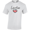 (DP)#Distressed London with Union Jack Heart T-Shirt