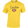 (DP)#Distressed London with Union Jack Heart T-Shirt