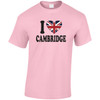 (DP)#I Love Cambridge Union Jack Heart (Black) T-Shirt