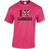 (DP)#I Love Cambridge Union Jack Heart (Black) T-Shirt