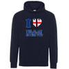 I Love Liverpool Union Jack Heart Hoodie