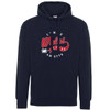 3D Felt Wales Text Hoodie