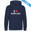 I Love Scotland (White) Kids Hood