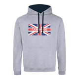Distressed Union Jack with Cambridge Contrast Hoodie