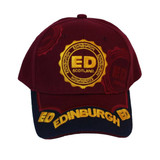 CNV3500-MAR Edinburgh 3D stamp cap, Maroon