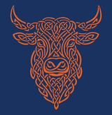 Celtic Highland Cow Face - Adults Hood