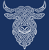 Celtic Highland Cow White - Adults Hood