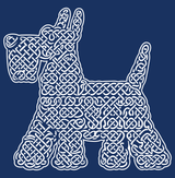 Celtic Scottie Dog - White - Adult T-shirt