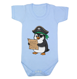 Pirate Penguin - Baby Short Sleeve Bodysuit