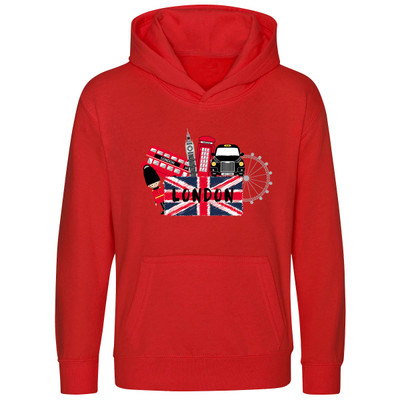 London Icons and Union Jack  Kids Hood