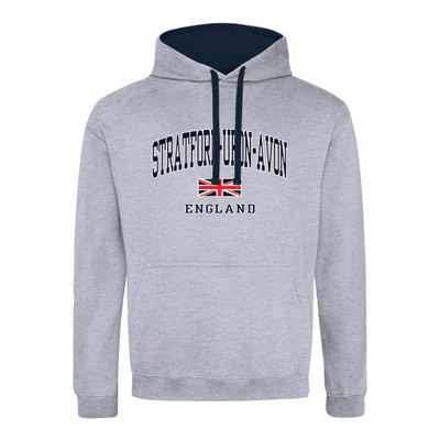 Stratford-Upon-Avon Union Jack Harvard Contrast Hoodie