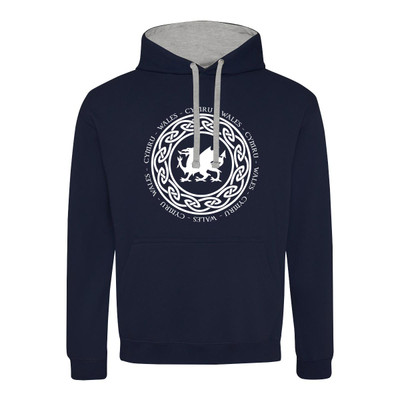 Wales Celtic Circle Contrast Hoodie