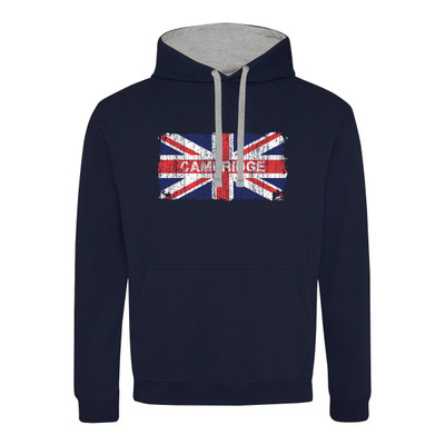 Distressed Union Jack with Cambridge Contrast Hoodie