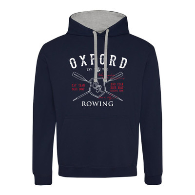 Oxford Rowing Oars and Shield Contrast Hoodie