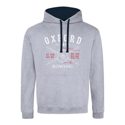 Oxford Rowing Oars and Shield Contrast Hoodie