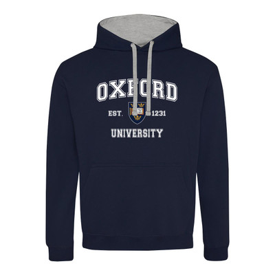 OU Colour Crest Harvard Contrast Hoodie