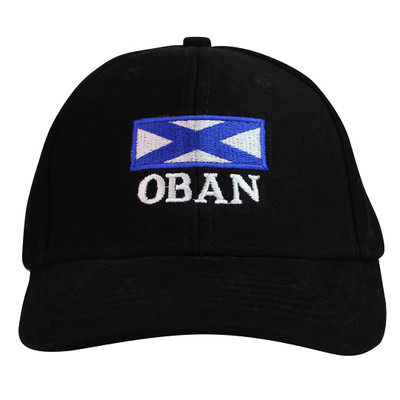 C3234E-BL Oban Saltire Cap - Black