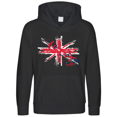 Official Red Arrows Union Jack Paint Kids Hoodie