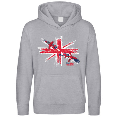 Official Red Arrows Union Jack Paint Kids Hoodie