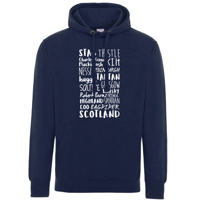 Scottish font multiple phrases hoodie
