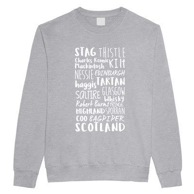 Scottish font multiple phrases sweatshirt