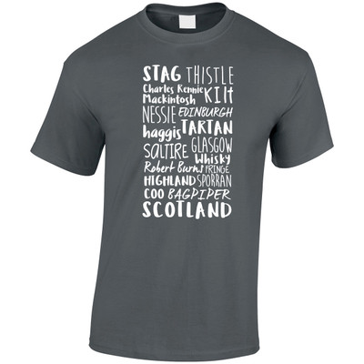 Scottish font multiple phrases T-shirt