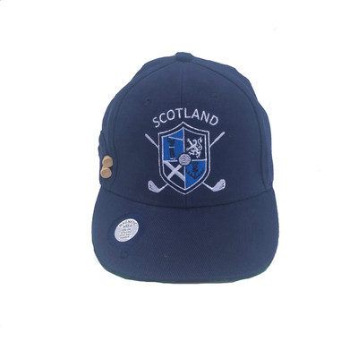 SCS10 Scotland golf - shield cap with room for pegs