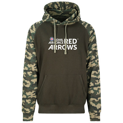 Official Red Arrows (Large Logo) Camo Baseball Hoodie