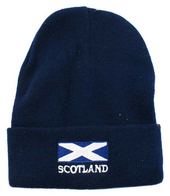 C3059E-NA Saltire/Scotland Ski Hat - Navy