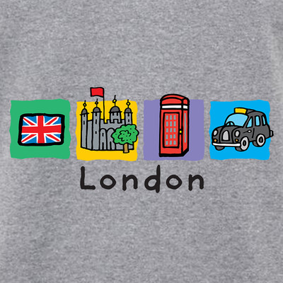 London 4 squares - telephone box  Sweatshirt