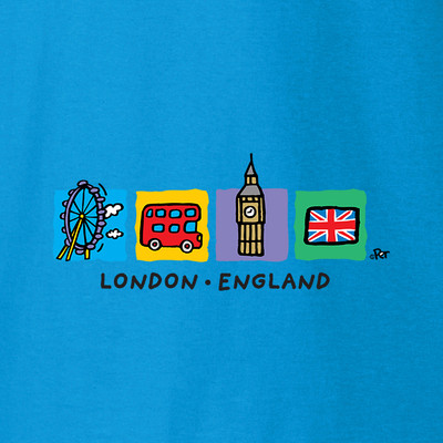 London 4 squares - bus Kids T-Shirt