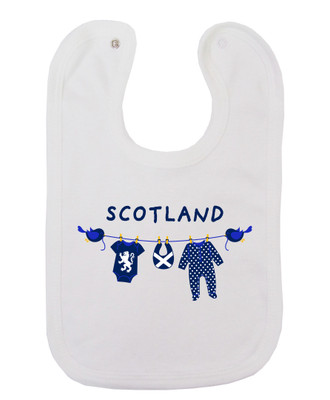 Scotland Navy Washing Line Baby Bib