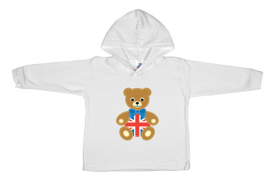 Union Jack Bear Baby Hood