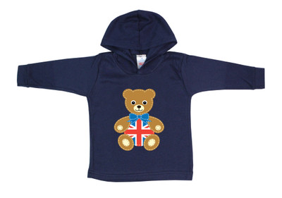 Union Jack Bear Baby Hood